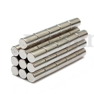 10 viên Nam châm trắng 6x10mm, loại nam châm viên đất hiếm lực hút mạnh