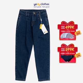 Quần jean baggy nữ YODY lưng cao co giãn tốt tôn dáng QJN3076