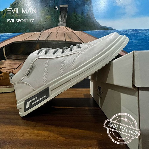 Giày thể thao, Giày sneaker nam EVIL SPORT 77 2 màu Trắng và Đen