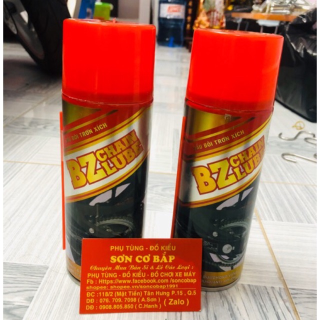 Dưỡng sên chuyên dụng thương hiệu BZ giúp bảo dưỡng tất cả các loại sên của dòng xe máy
