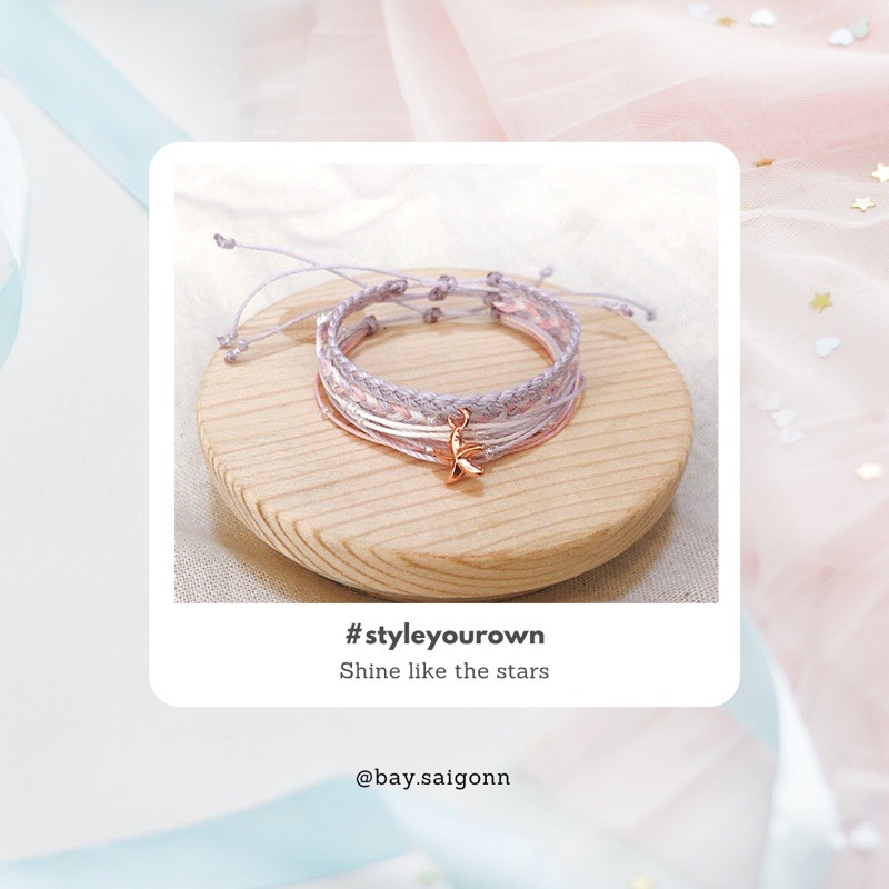 Set vòng pastel tím x sao biển