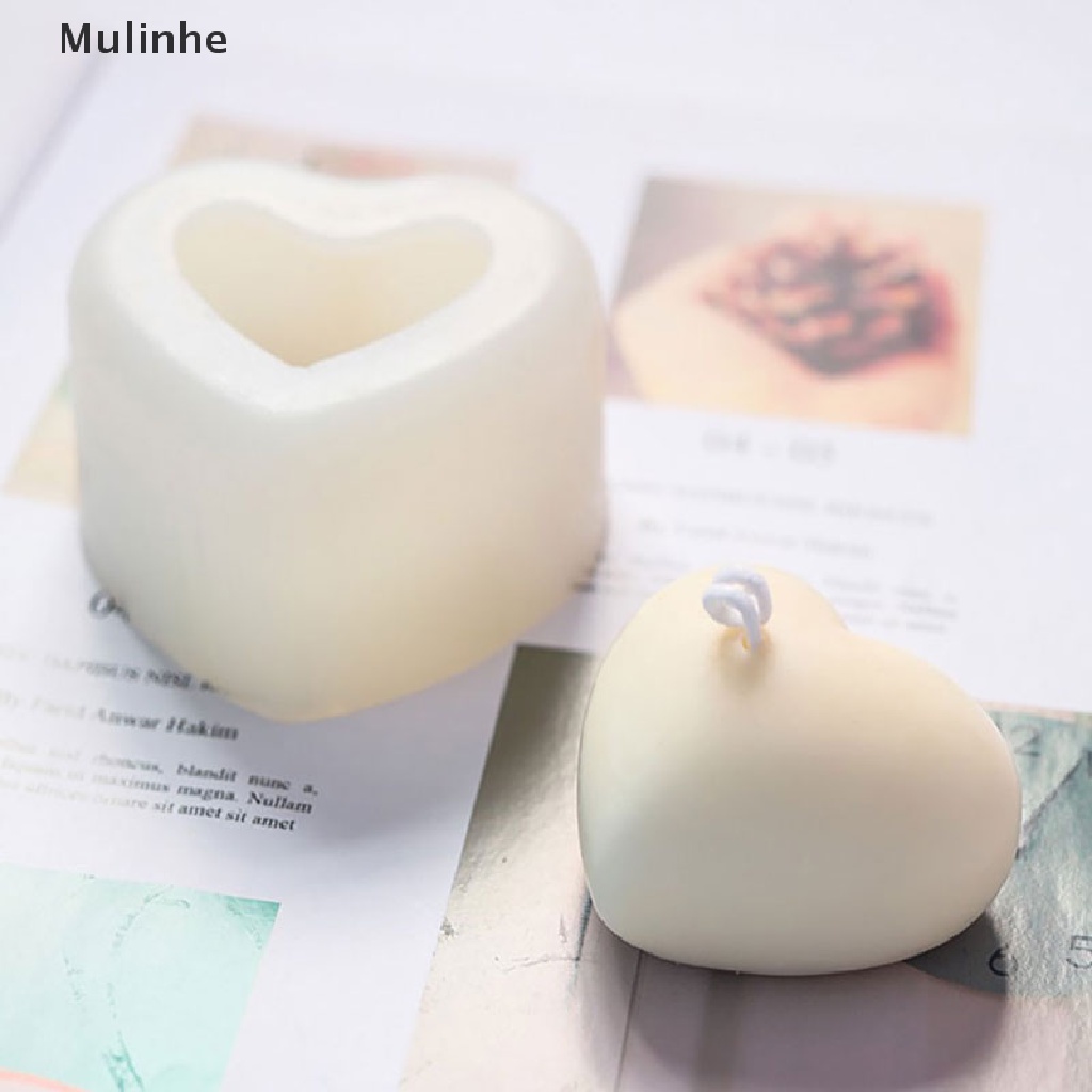 Khuôn Silicone Làm Nến Thơm Hình Trái Tim 3D DIY