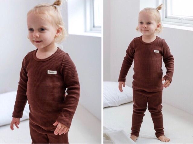 Bộ len gân The Minou xuất Hàn dư xịn cho bé