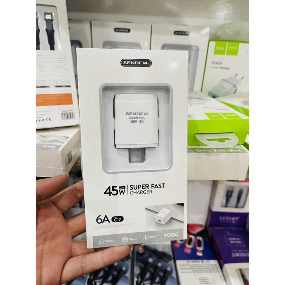 Củ Sạc Nhanh 45w 6a Hàng Chính Hãng Semdem Bh 12 Tháng