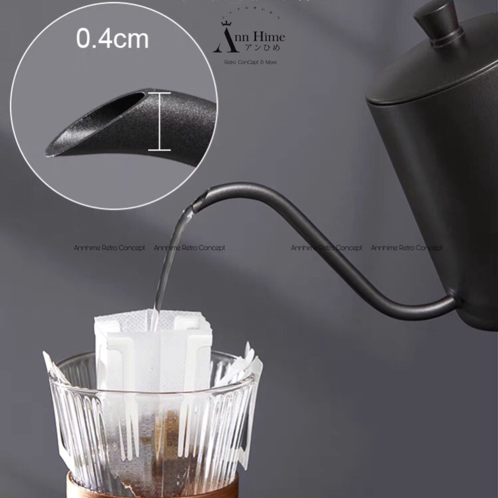 Ấm Cổ Ngỗng Pha Cà Phê Moka Pot 400ml Cao Cấp