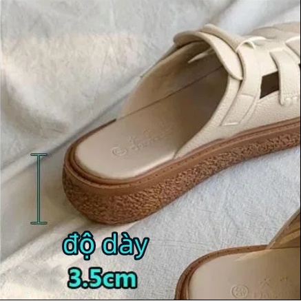 [Bán Chạy] ~ Giày Sandal Đế Cao Dày Dặn Khoét Lỗ To Phong Cách Mori Nhật Bản Mùa Hè Dễ Phối Đồ Cho Nữ