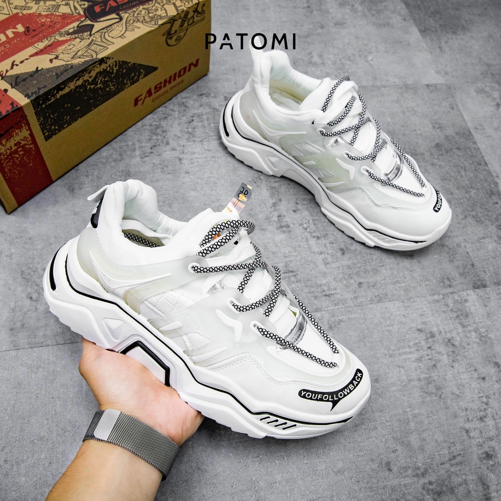 Giày thể thao nam chính hãng Thời trang PATOMI, giày sneacker nam tăng chiều cao phong cách ulzzang -G194