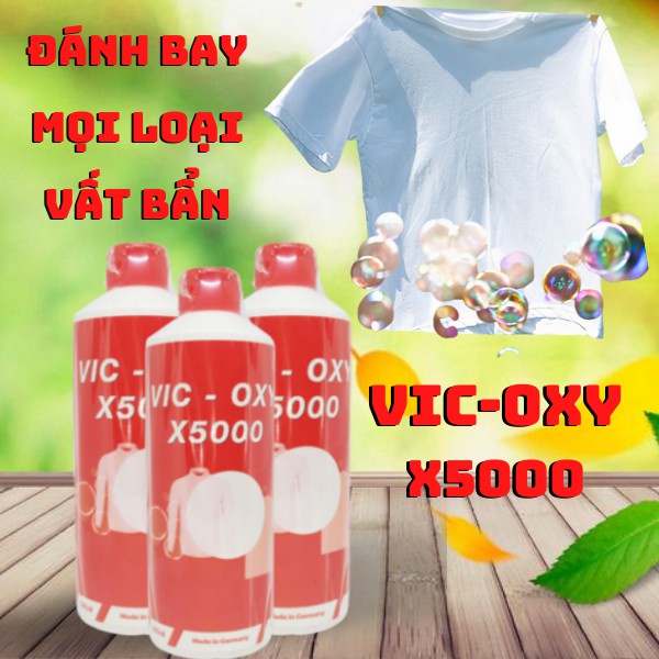 Nước tẩy trắng, tẩy mốc, chất tẩy rửa vết ố quần áo đa năng X5000, Không làm hư hại đến hất vải đến thần kỳ