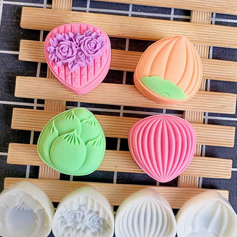 Goo Khuôn Nhấn Tay Làm Bánh Trung Thu Hình Hoa Anh Đào