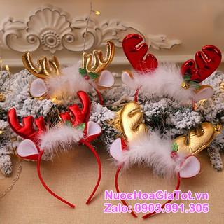 Quà tặng Cài tóc sừng quà tặng trang trí giáng sinh noen noel tuần lộc