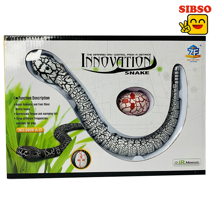 ĐIỀU KHIỂN TỪ XA CON RẮN ININOVATION MÀU ĐEN TRẮNG A0974- SIBSO