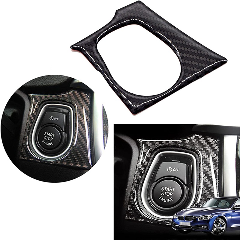 Toàn Bộ Bộ Viền Bọc Núm Cần Số Xe Hơi Bằng Sợi Carbon Cho BMW- 3 Series F30 4 Series F33 2013-2019, AC