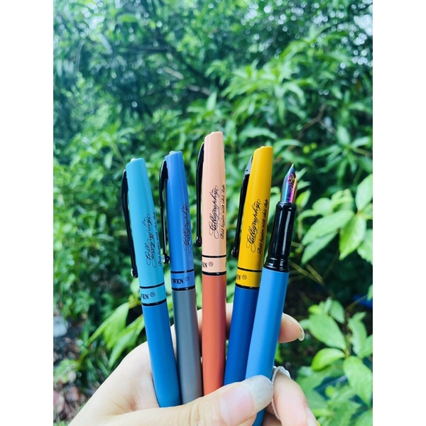 Bút Máy 879 ngòi mài cầu vồng bẩy mầu,tặng theo ngòi viết