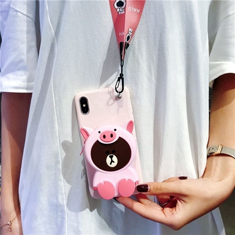 Ốp điện thoại dạng ví có dây đeo cho VIVO Y17/Y15/Y12/Y3/V15/V15 Pro/V11/V11 Pro/V11i/Y93/Y95/Y91/Y91i/Y91C