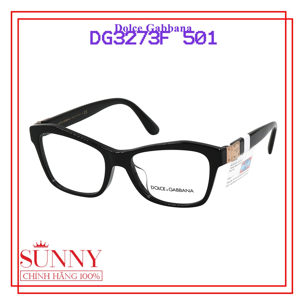 Gọng kính nam nữ chính hãng Dolce &amp; Gabbana DG3273F 501 màu sắc thời trang, thiết kế dễ đeo bảo vệ mắt