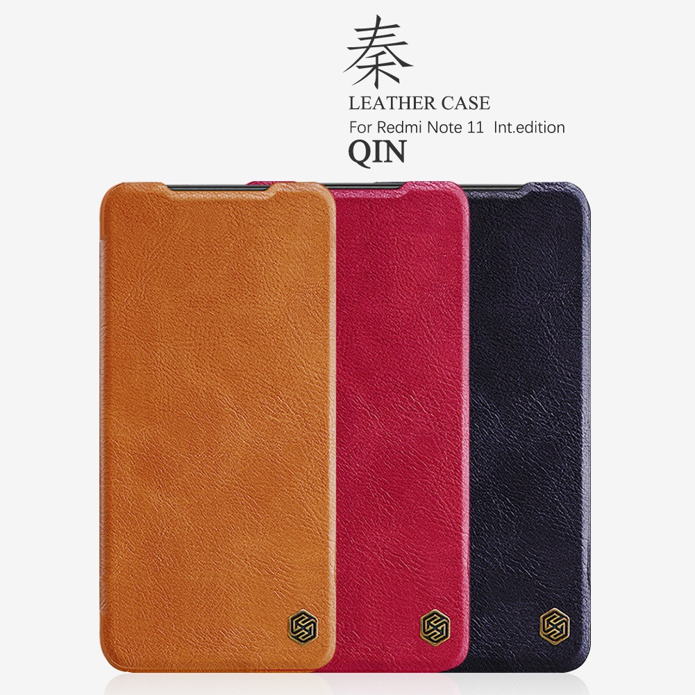 Bao Da Điện Thoại Nắp Lật Hiệu NILLKIN Có Giá Đỡ Cho Xiaomi Redmi Note 11