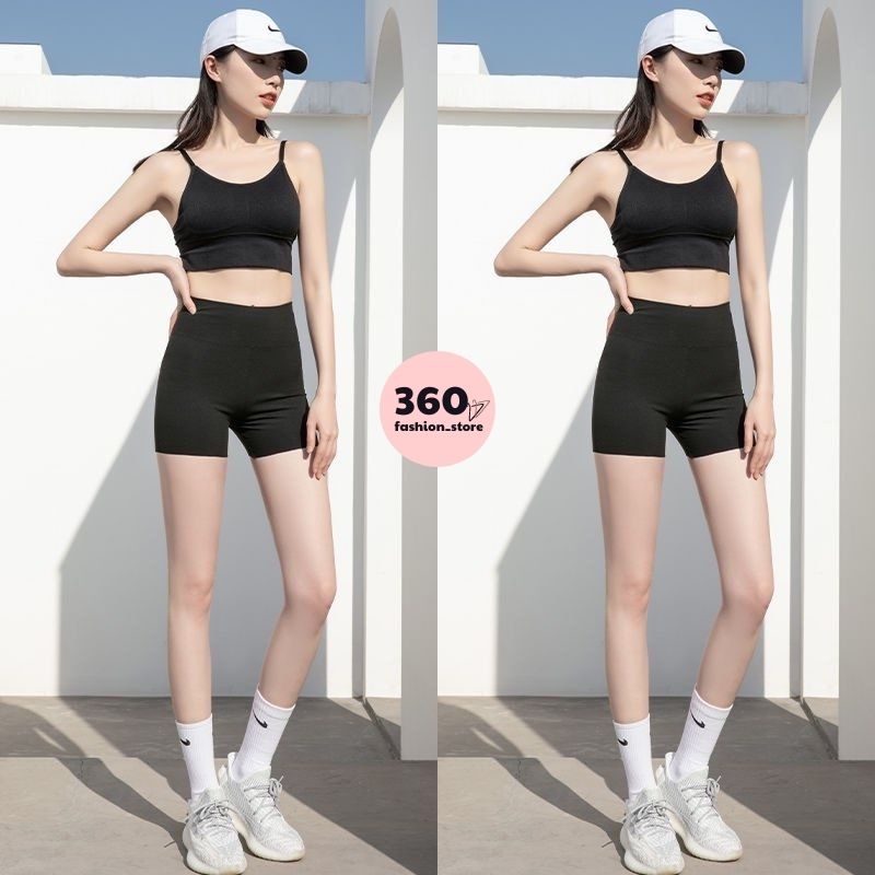 Quần legging nữ co dãn 4 chiều dáng đùi ôm body,  Biker Tập gym Yoga Aerobic cạp cao 001