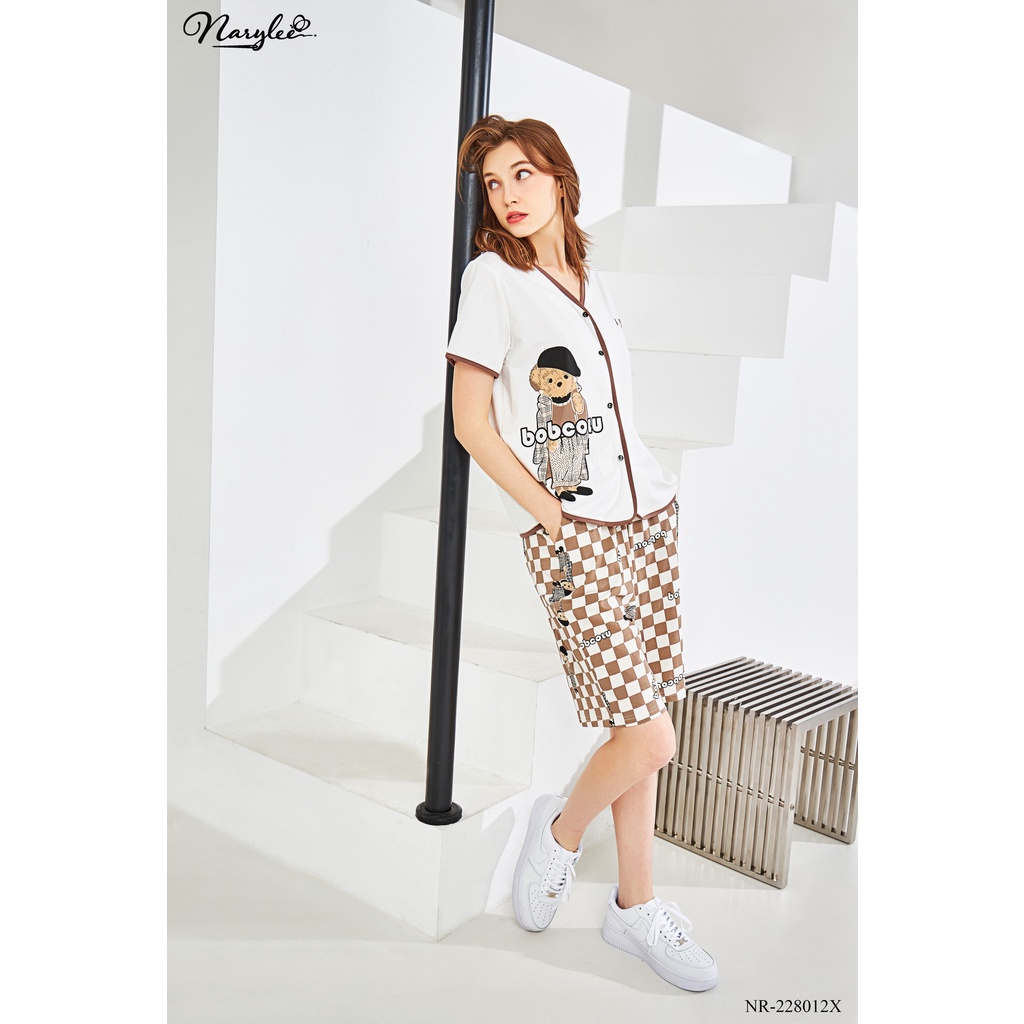 Đồ bộ mặc nhà nữ cao cấp Narylee áo cộc tay quần lửng cotton nhập khẩu mềm mịn chống tia UV kháng khuẩn mã NR - 228012