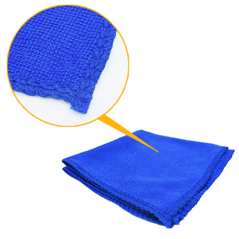10 Pcs/ Set 30*30cm Blue Large Microfibre Cleaning Car Detailing Soft Cloth Wash Towel Duster