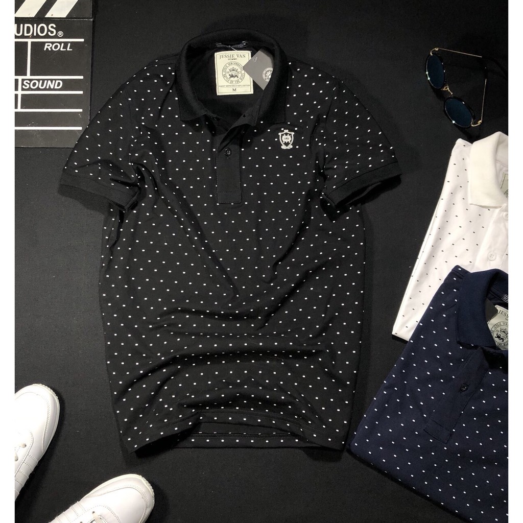 ÁO THUN CỔ BẺ NAM VẢI DÀY CHẤM BI MASI CAO CẤP MỚI - TD088 | BigBuy360 - bigbuy360.vn