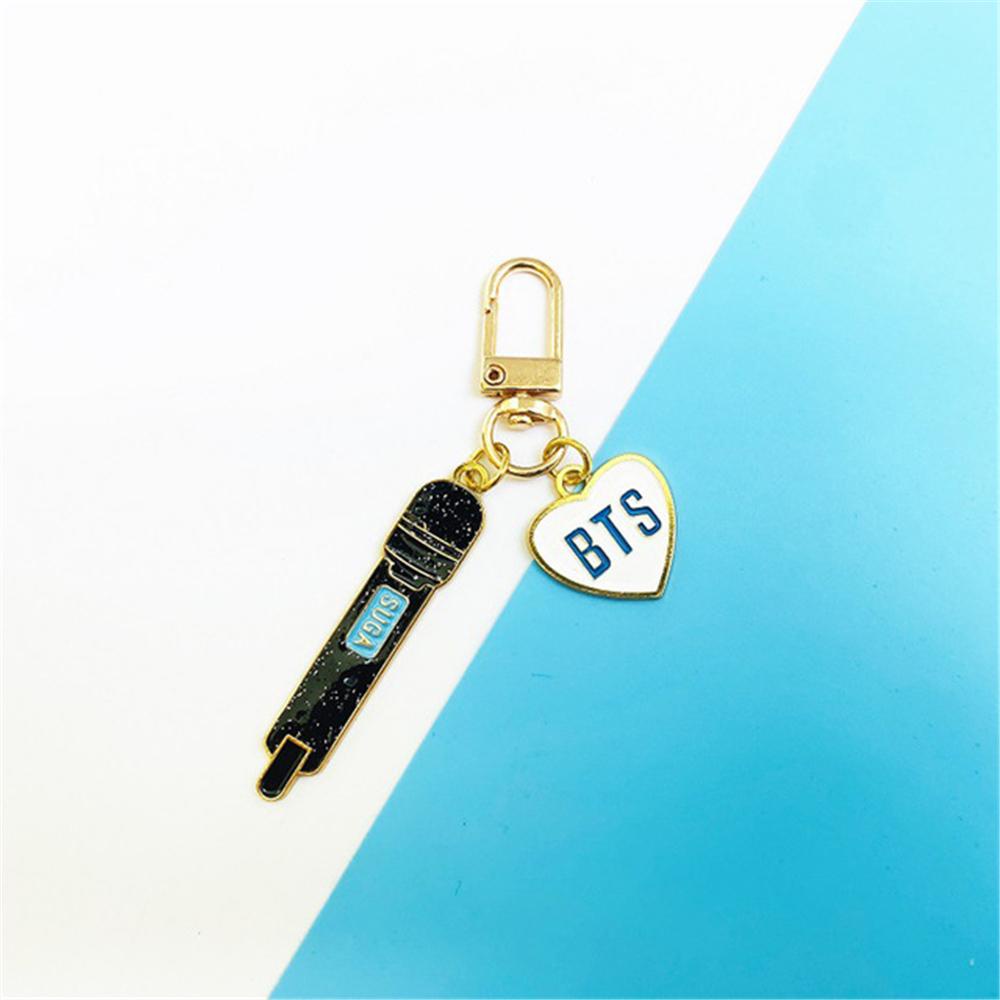 Móc Chìa Khóa / Móc Khóa / Micro Phong Cách Nhóm Nhạc Kpop Bangtan Boys Giá Đỡ
