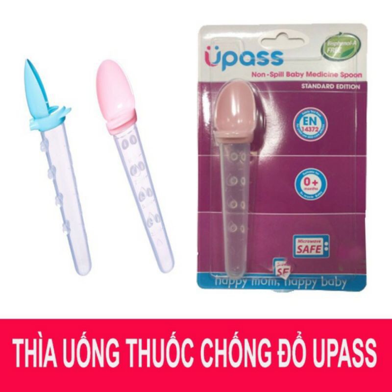 Thìa uống thuốc , uống sữa chống đổ UPASS cho bé UP3031N -Thái Lan