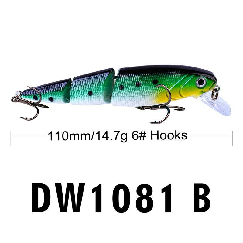 Mồi Câu Lure 3 Khúc Chuyên Đồ Câu Lure Dài 11cm nặng 14,7g  Chuyên Lure Chẽm,Nhồng, Hồng,Măng,...