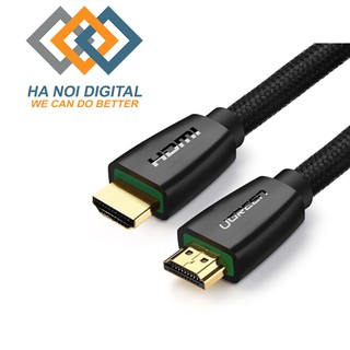 Cáp hdmi chuẩn 2.0 bọc lưới chính hãng ugreen hd118 hỗ trợ 3d/4k