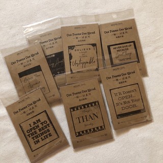 P074 - Word Sticker - Set 40 miếng sticker dạng khung hình cũ