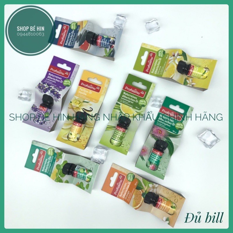 Tinh dầu thơm phòng nguyên chất Profissimo Đức 10ml, 100% tinh dầu tự nhiên