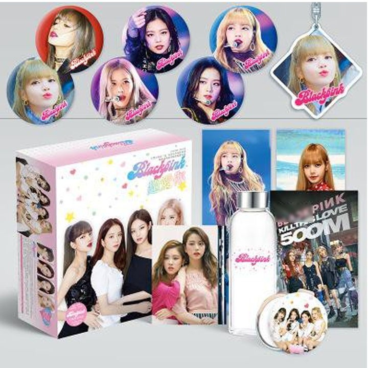 (200) Hộp quà tặng Blackpink mẫu lớn Kpop Hàn Quốc có bình nước lomo sticker ảnh dán huy hiệu postcard bookmark