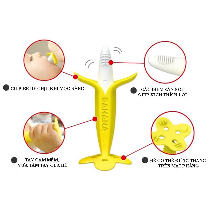 Gặm nướu hình hươu cao cổ gặm nướu chuối