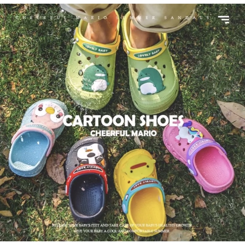 Dép sục crocs cho bé hãng Cheerful Mario siêu nhẹ chống trơn trượt