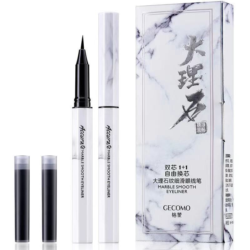 Set bút kẻ mắt GECOMO marble smooth eyeliner LÂU TRÔI CHỐNG NƯỚC