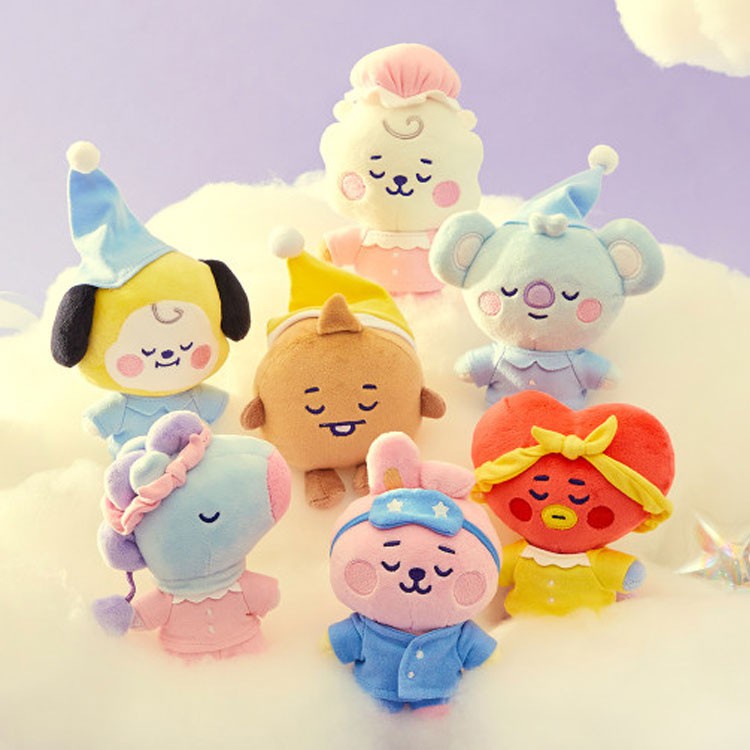 Búp Bê Nhồi Bông Mềm Mại KPOP BTS 20cm Kèm Móc Khóa