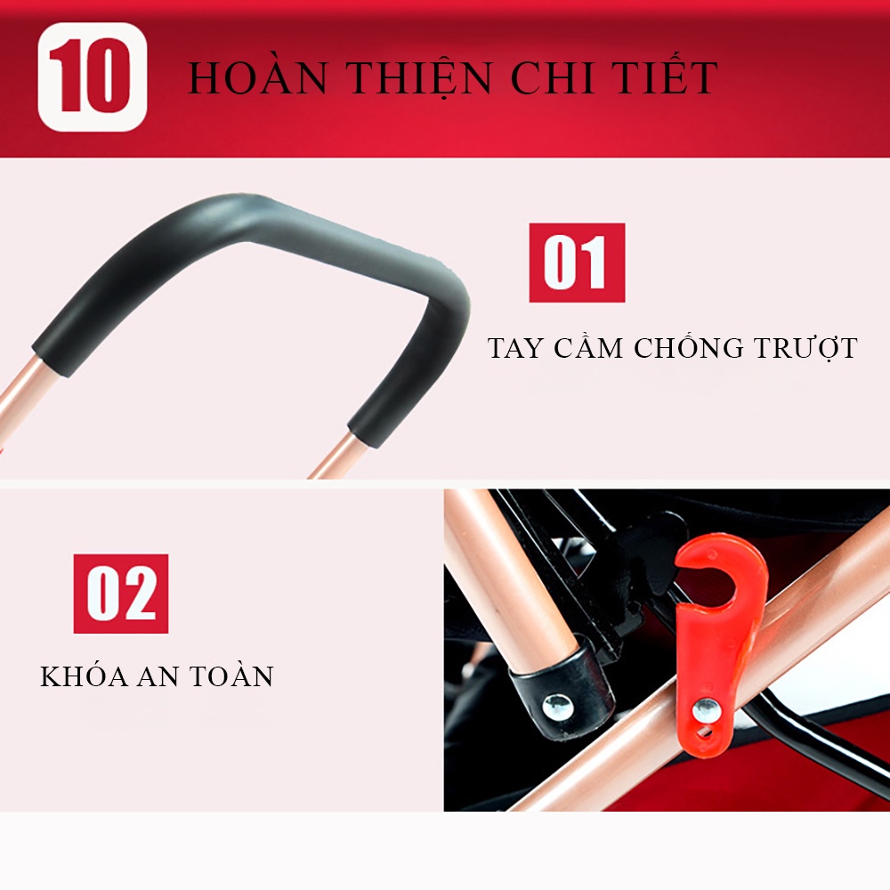 xe đẩy cho bé, xe đẩy cho em bé 2 chiều 3 tư thế, tặng kèm bộ đồ chơi phát nhạc, bảo hành 1 năm, lỗi 1 đổi 1