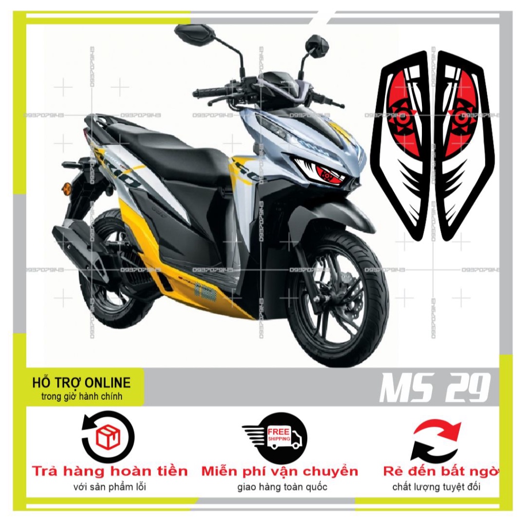 DECAL DÁN ĐÈN SƯƠNG MÙ XE VARIO 2020 (DECAL TRONG SUỐT) MS 29 - DUNG DECAL