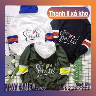 [Giá Sale] ÁO KHOÁC DÙ Smile - M16 [Kèm Ảnh Thật - Có Form Rộng XL] (Tony 4men Shop)