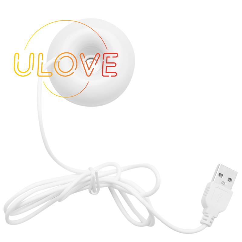 Máy Phun Sương Tạo Ẩm mini Để Bàn Hình Bánh donut Màu Trắng Sáng Tạo Sạc Cổng usb