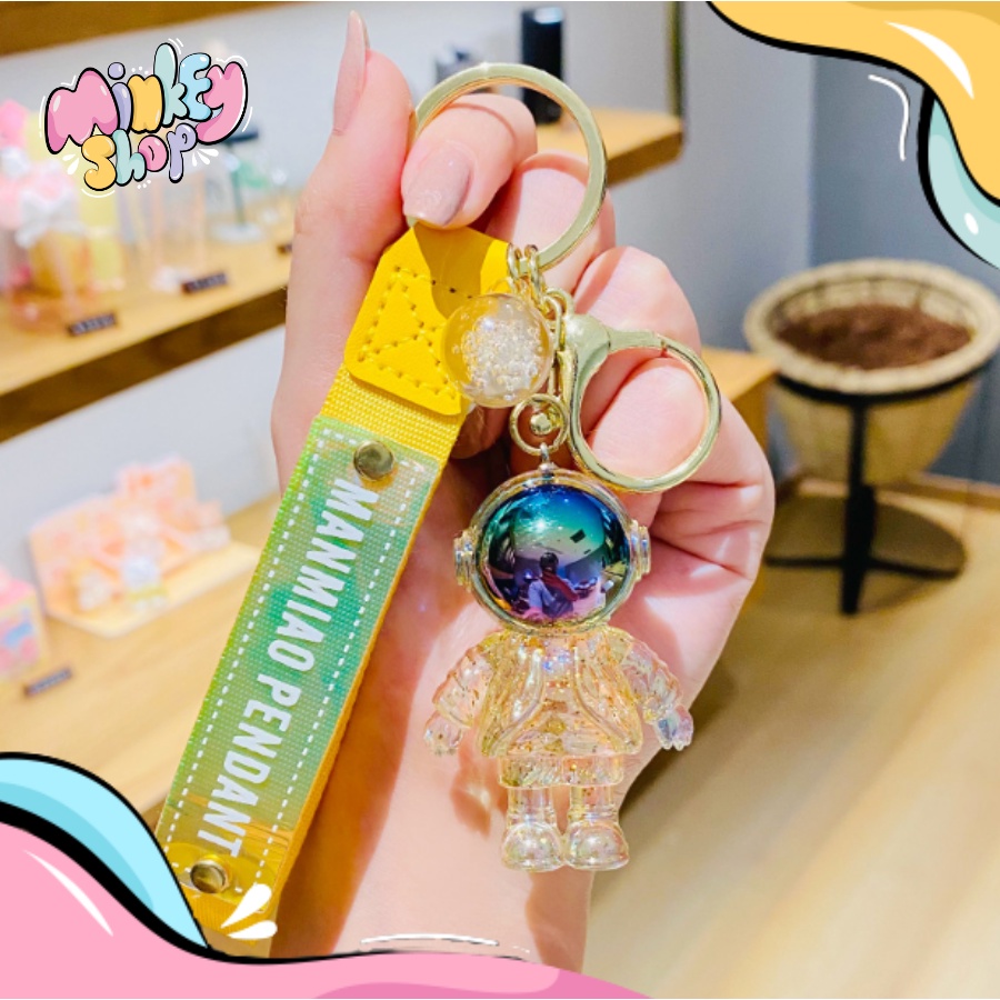 Móc Khóa Đẹp Hình Phi Hành Gia Trong Cute phụ kiện Túi Xách dễ thương -Minkey