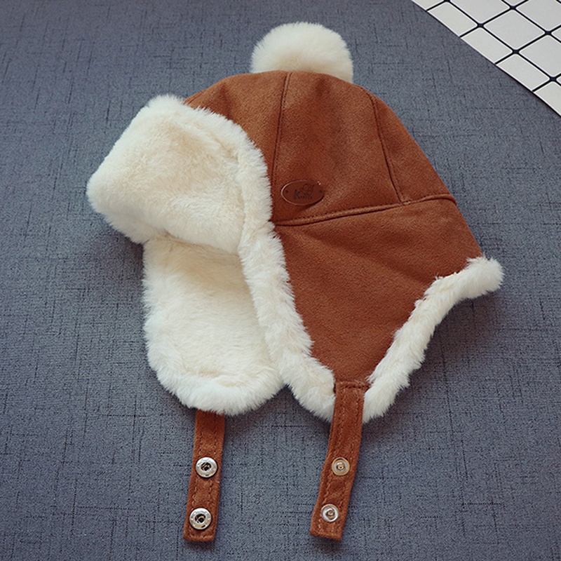 Mũ trượt tuyết bịt tai phủ lông giữ ấm thời trang mùa đông cho bé