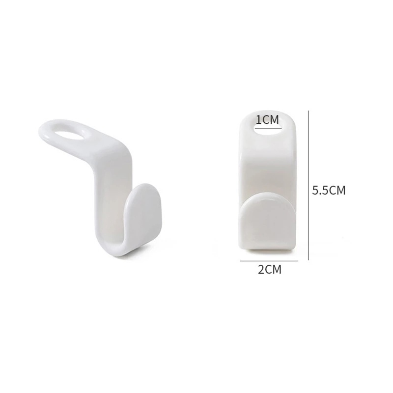 Set 10 Giá Đỡ Móc Treo Quần Áo Màu Trắng Tiết Kiệm Không Gian Tiện Dụng