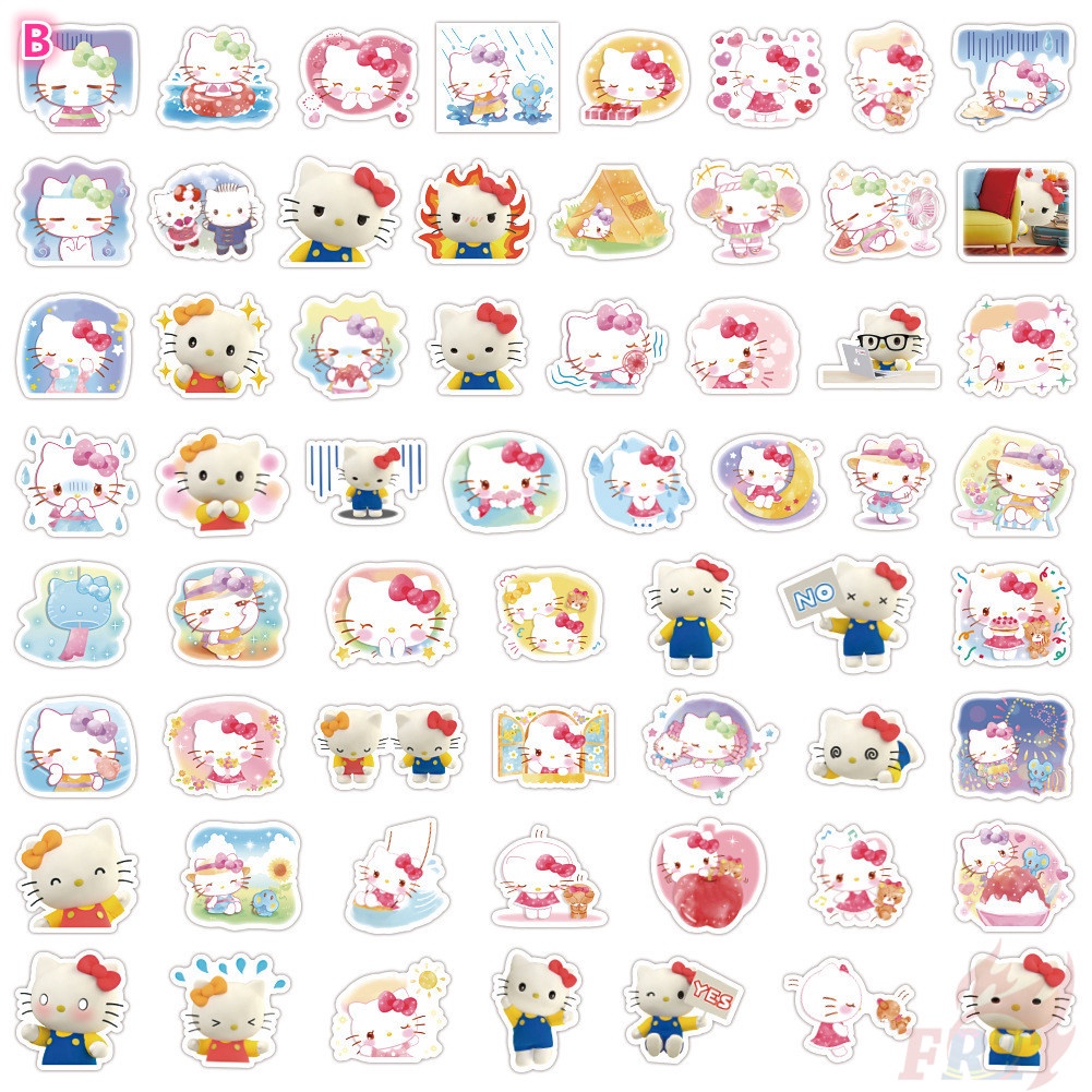 56 Cái / Bộ ☆ Hello Kitty. Hình Dán Sanrio ☆ Sticker Dán Tường Chống Thấm Nước Thời Trang