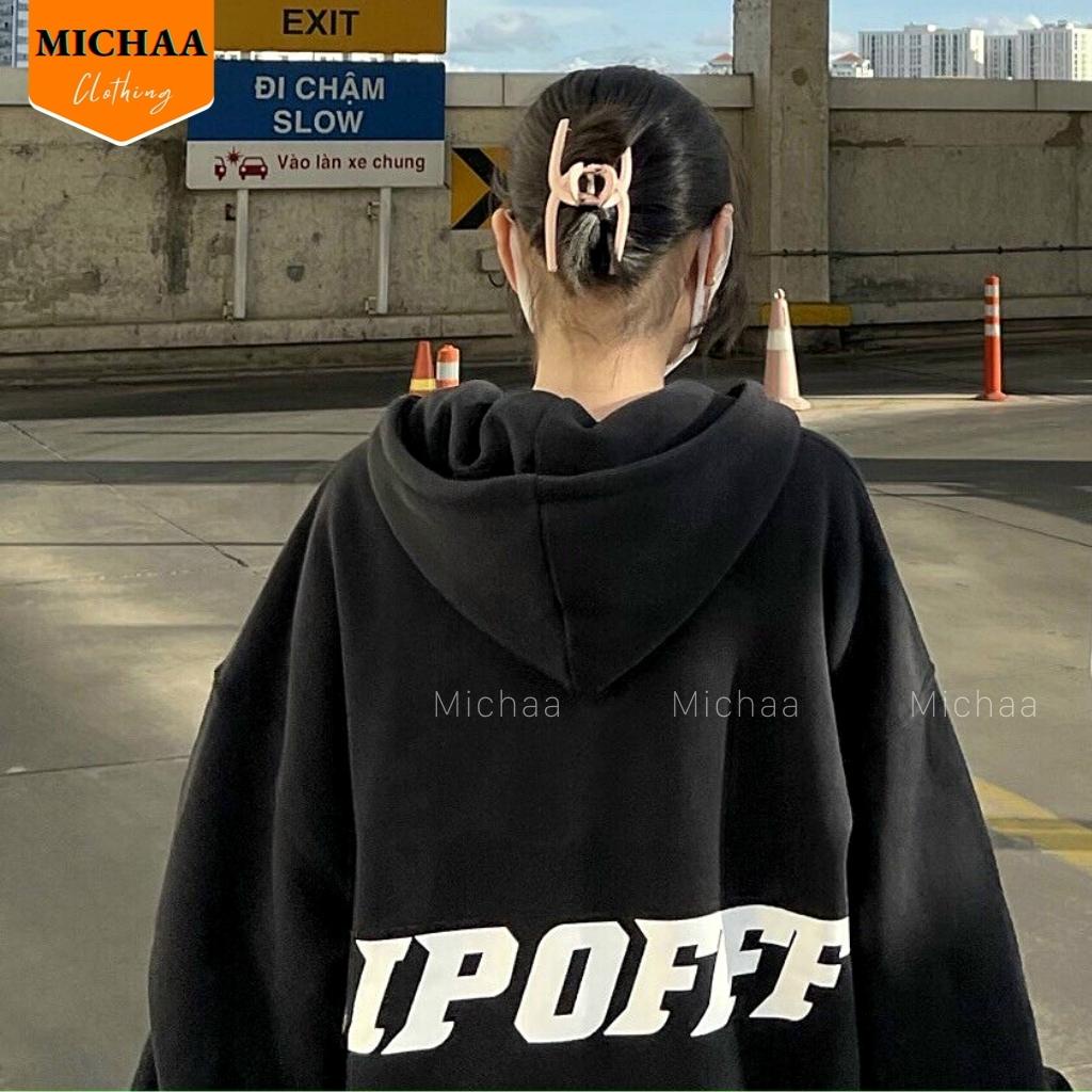 Áo Khoác Nỉ Hoodie RIPOFFF Nam Nữ Ulzzang Unisex Dây Kéo Form Rộng - MICHAA