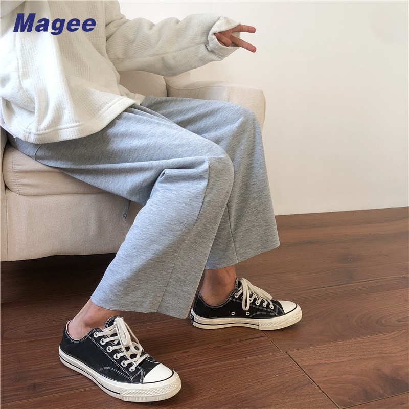 Quần Thể Thao Ống Rộng Lưng Cao Thoải Mái Thời Trang Xuân Thu Cho Nam