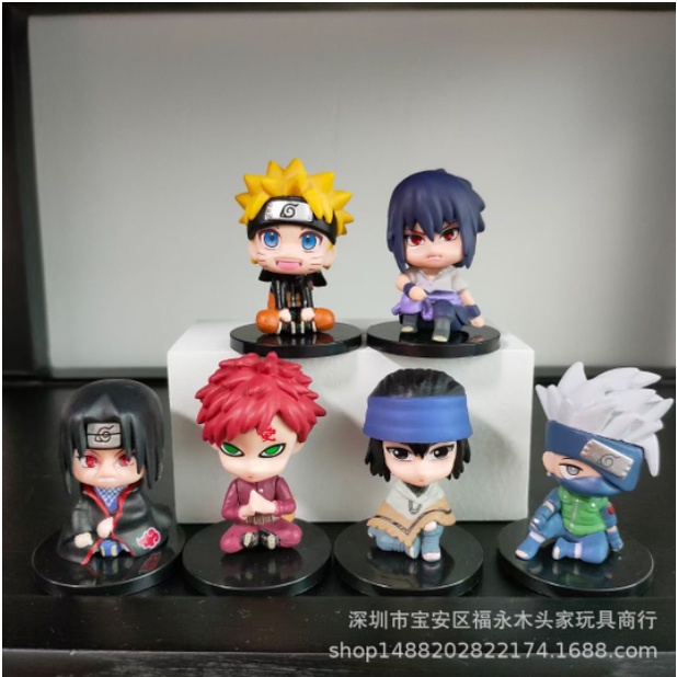 Mô Hình Naruto, Bộ 6 Nhân Vật Naruto, Itachi, Garaa, Sasuke, Kakashi...Mô Hình Đồ Chơi, Decor Anime - Tượng Anime