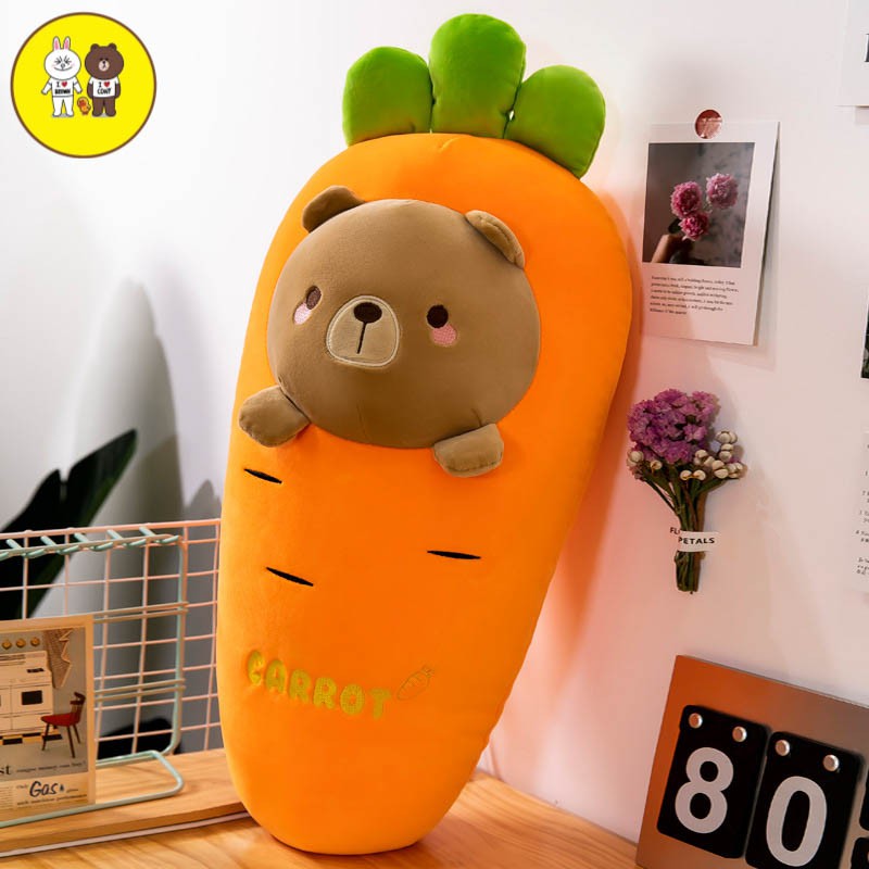 Gấu bông Brown và Thỏ Cony Carrot size 50-70cm - Đồ chơi quà tặng Hot Trend - Gấu Bông AMI