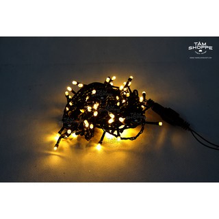 DÂY ĐÈN LED MÀU VÀNG ẤM TRƠN 10M 96 BÓNG