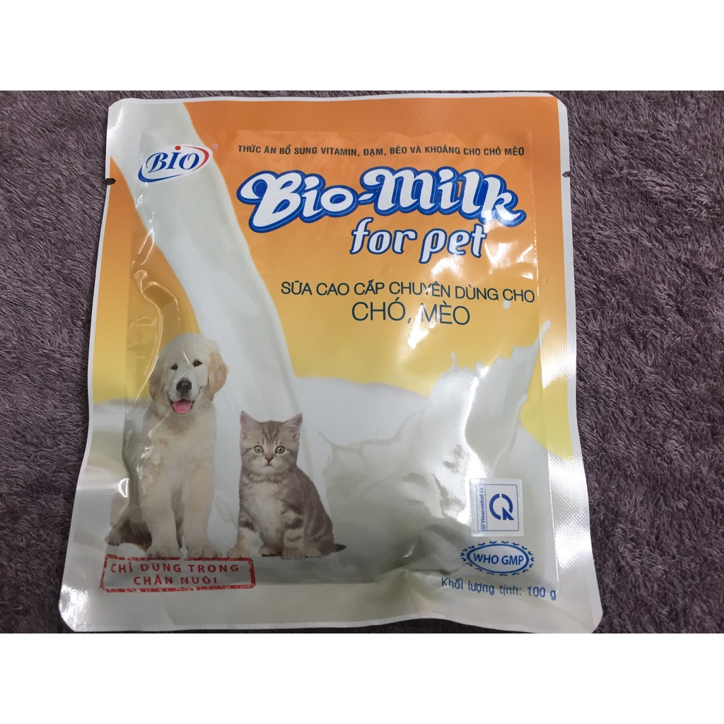 Sữa Bột Cao Cấp Dùng Cho Chó Mèo BIO MILK 100g