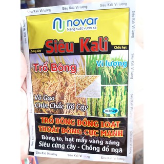 Phân bón siêu Kali novar - cứng cây, chắc hạt gói 50g